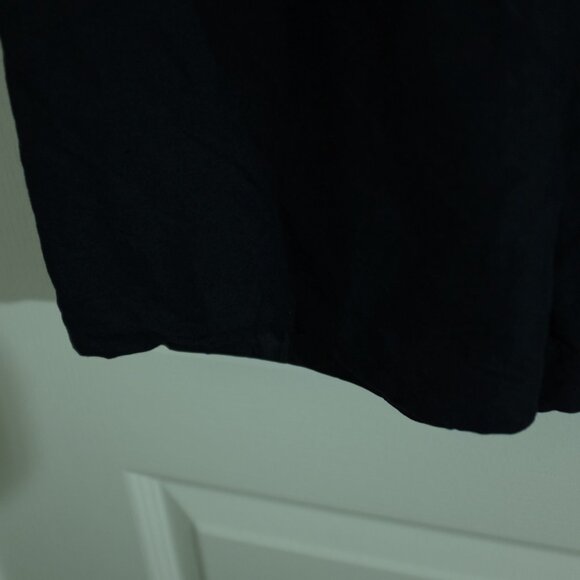 Loft navy linen blend side zipper wide leg pants size 2 - Picture 9 of 11